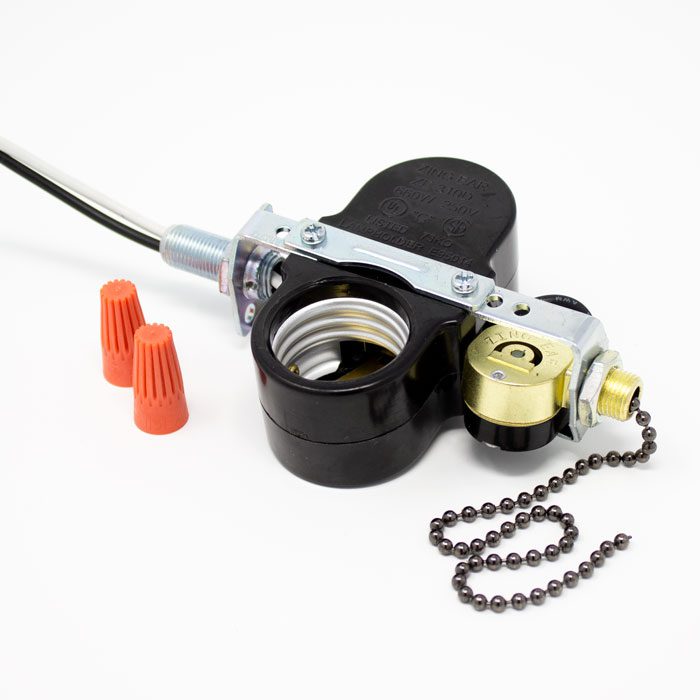 Zing Ear ZE310D with ZE109m Pull Chain Lamp Holder UL Listed