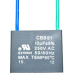 CBB61 2-Wire Ceiling Fan Capacitor Replacement 10uf 250VAC