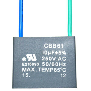 CBB61 2-Wire Ceiling Fan Capacitor Replacement 10uf 250VAC