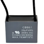 CBB61 2-Wire Ceiling Fan Capacitor Replacement 20uF 250VAC