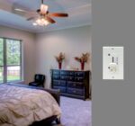 mw-201 ceiling fan wall control with on off light switch room demo
