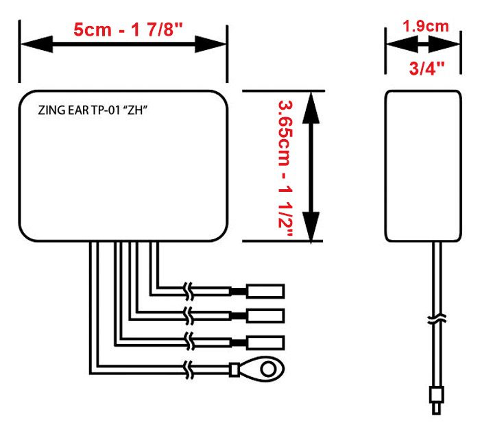 Zing Ear TP-01 ZH 3 Way Touch Lamp Dimmer Switch Control Module Sensor