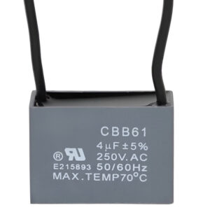 CBB61 2-Wire Ceiling Fan Capacitor Replacement 4uF 250VAC