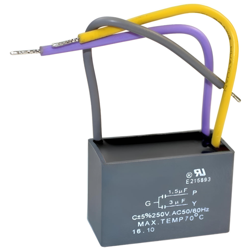 ceiling-fan-capactior-CBB61-3-wire-1.5uF-3uf-1 3-Wire 1.5uF 3.5uF Fan Motor Capacitor Replacement CBB61 250VAC