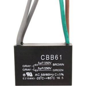 4-Wire 5uF 5uF Ceiling Fan Capacitor Replacement CBB61 250VAC