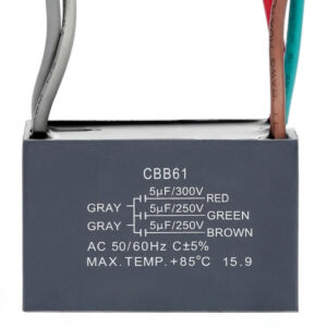 5-Wire 5uF 5uF 5uF Ceiling Fan Motor Capacitor Replacement CBB61 300V 250V