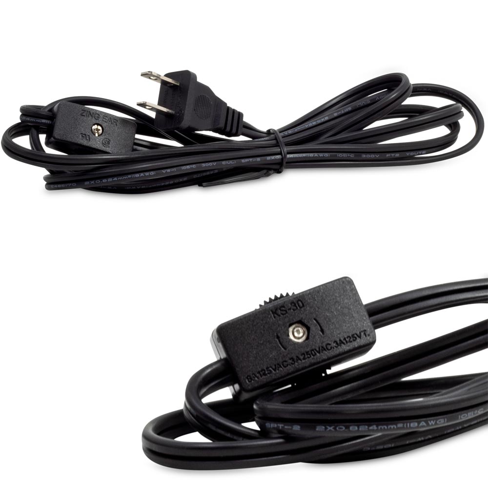 New Lamp Replacement Cord with KS-30 Switch - Black