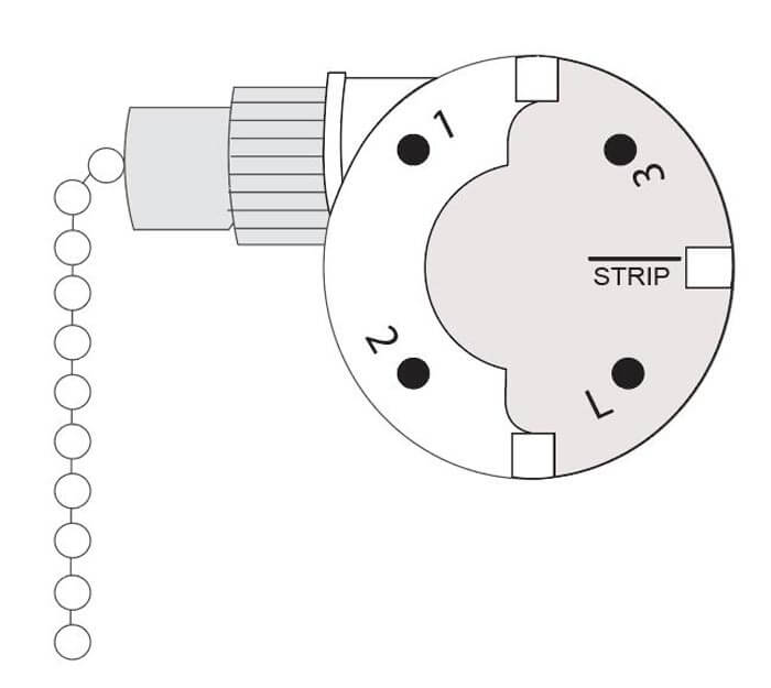 Zing Ear ZE-268s6 3 Speed 4 Wire Ceiling Fan Pull Chain Switch