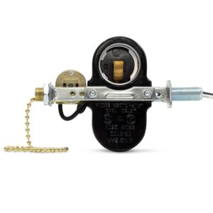 Zing Ear ZE-310D Lamp Holder with ZE-109M Pull Chain Switch