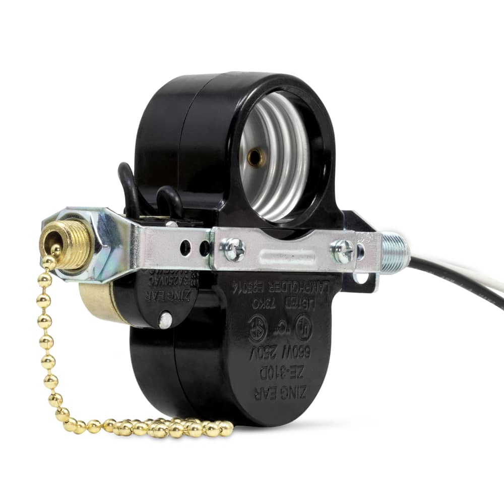 Zing Ear ZE-310D Lamp Holder with ZE-109M Pull Chain Switch - 660W 250V