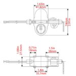 Zing Ear ZE-310D Lamp Holder with ZE-109M Pull Chain Switch - Dimensions