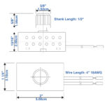 full range dimmer switch 1/2" dimensions