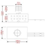 Zing Ear ZE-03A rotary light dimmer switch - dimensions