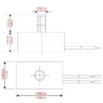 Zing Ear ZE-03SE lamp dimmer switch - dimensions