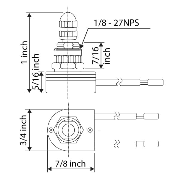 2pcs Zing Ear ZE-106M Rotary Turn Canopy Switch Brass 6 A 250 V E89885 3/8"
