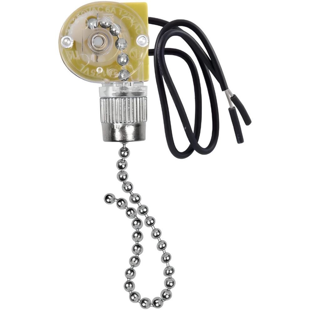 Zing Ear ZE-109 Pull Chain Switch For Ceiling Fan Light - 2-Pack, Brass, On/Off Replacement - View #4