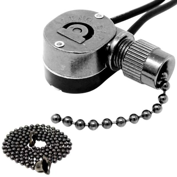 Zing Ear ZE109M 2 Wire Ceiling Fan Lamp Holder Metal Light Switch