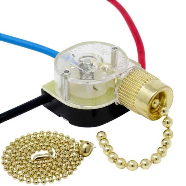 Zing Ear ZE-110 3 Wire 3 Way Pull Chain Light Switch