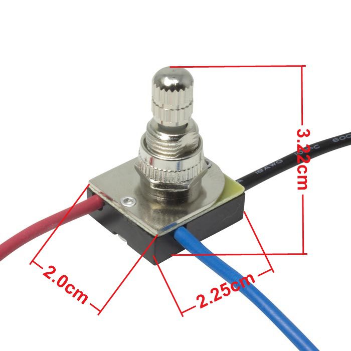 motel light switch 3/8" thread length ZE-116N Nickel rotary multi-bulb 