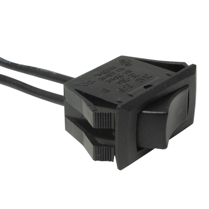 Zing Ear ZE-215 Black Snap-In Lighted Rocker Switch - ON-OFF - Single Pack