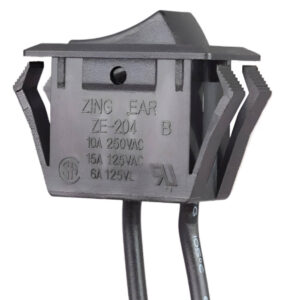 Zing Ear ZE-204 mini snap-in rocker switch - Black