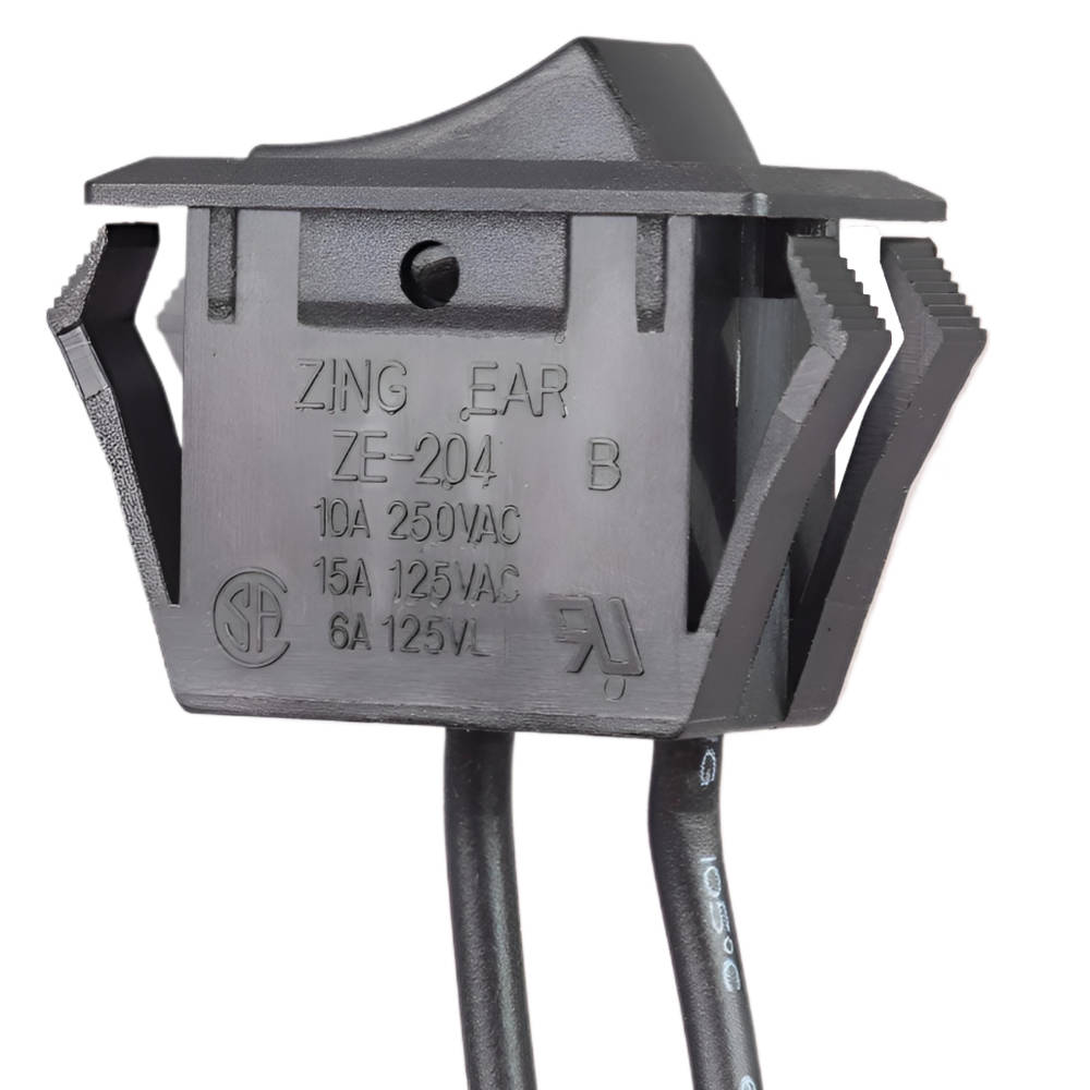 Zing Ear ZE-204 Mini Snap-in Rocker Switch 15A 120V On/Off