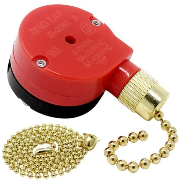Zing Ear ZE-208s E89885 3 Speed 4 Wire Ceiling Fan Rotary Switch