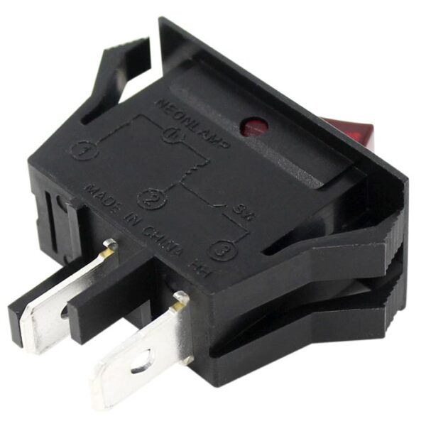 Zing Ear ZE-235L Rocker Switch Red Illuminated 16A 125VAC 250VAC On/Off With Neo