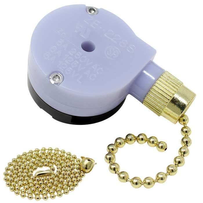 Zing Ear Ze 228s 2 Sd 3 Wire Ceiling Fan Pull Chain Rotary Switch 2 Sd 3 Wire Ceiling Fan Pull Chain Switch Zing Ear Ze 228s Brass Finish