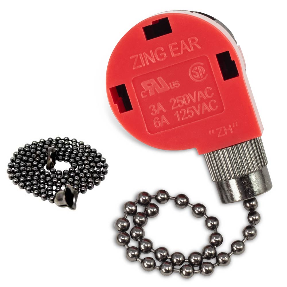 Zing Ear ZE-268s1 ZE-208S Pull Chain 3 Speed Fan Schalter 4 Wire Rotary Control