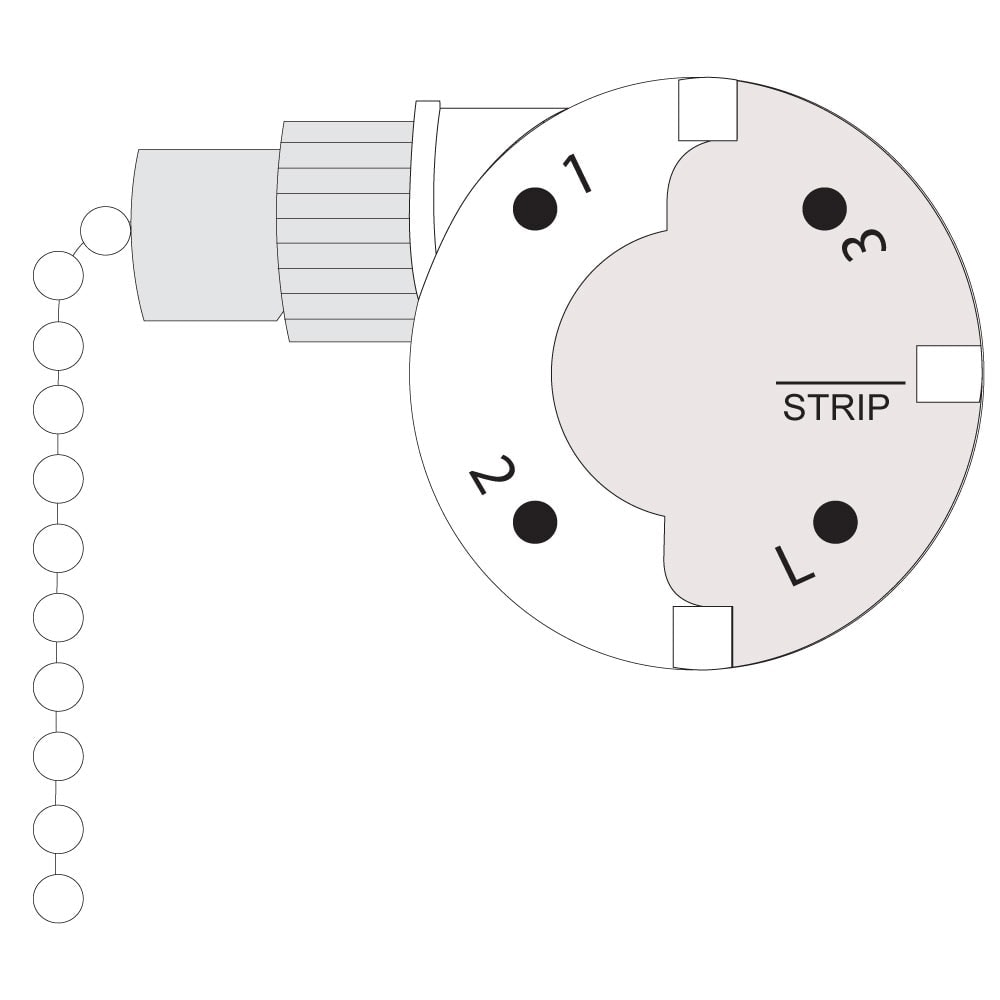 3 Speed Ceiling Fan Light Lamp Pull Chain Switch for Zing Ear ZE-268S6 
