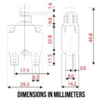 Zing Ear ZE-700s-15 Circuit Breaker - Dimensions