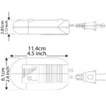 Zing Ear WLD-03 floor lamp dimmer with cord - dimensions